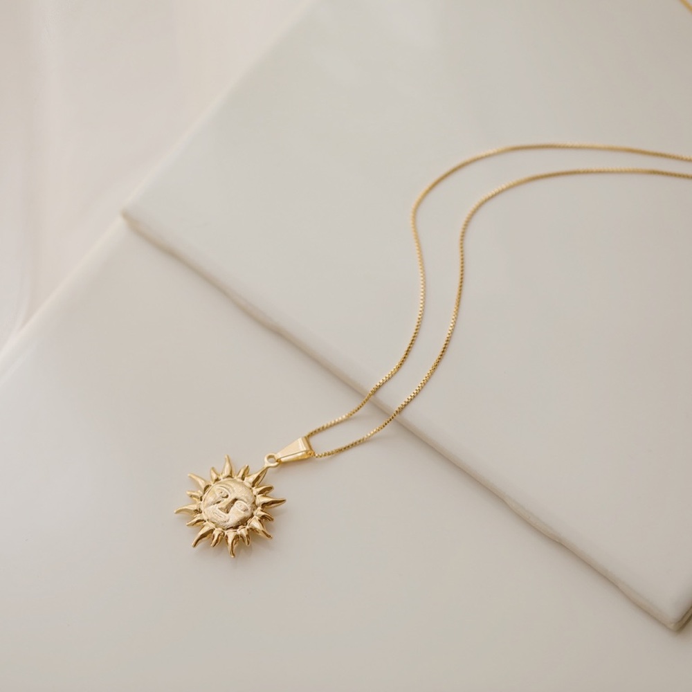 Ancient Sun Necklace | 18k Gold Filled - Picture 2 of 7